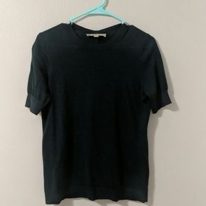 Loft Dark Green short sleeve sweater